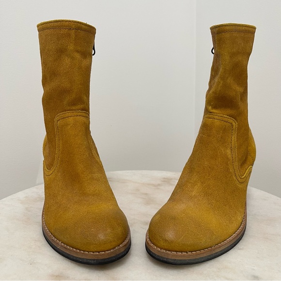Miss L Fire Jane Mustard Boots Size EU 38 US 7.5 - Picture 2 of 12